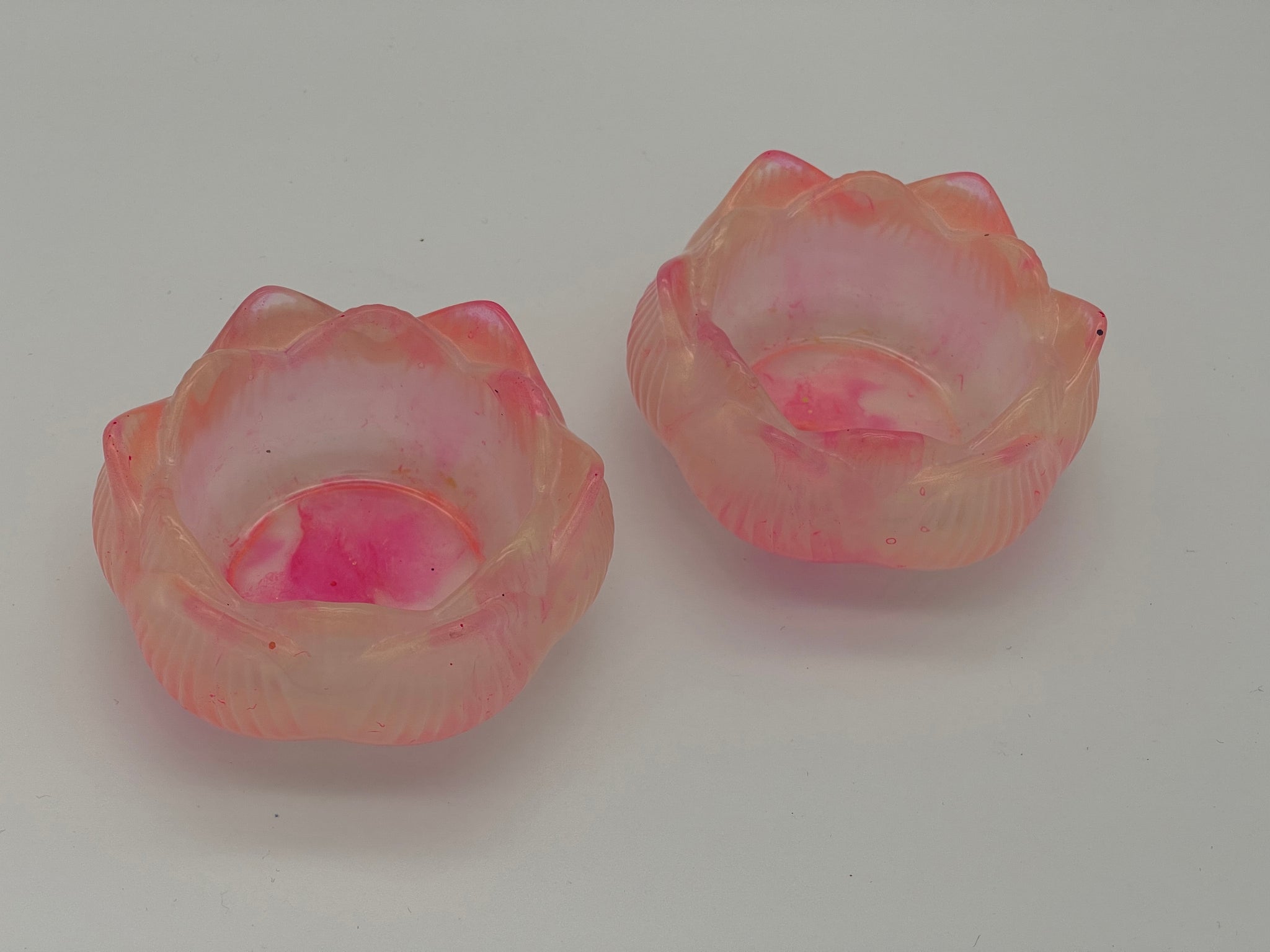 Pair of Resin Tea Light Holders