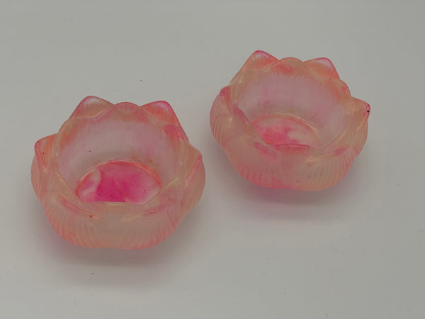 Pair of Resin Tea Light Holders