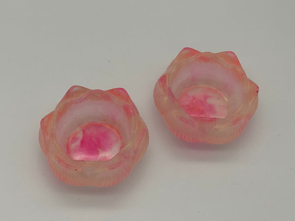 Pair of Resin Tea Light Holders