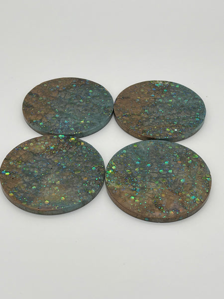 Resin Holographic Coaster Set of Four