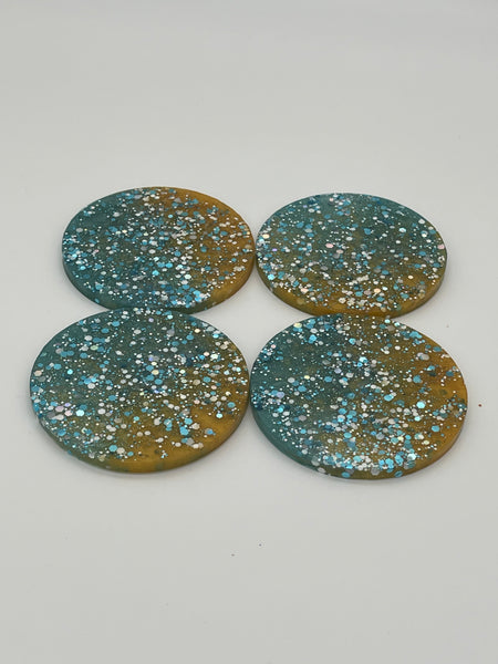 Resin Holographic Coaster Set of Four