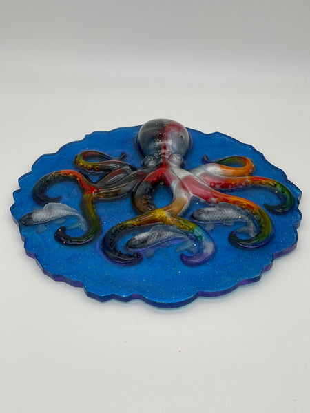 Resin Hanging Octopus Plaque