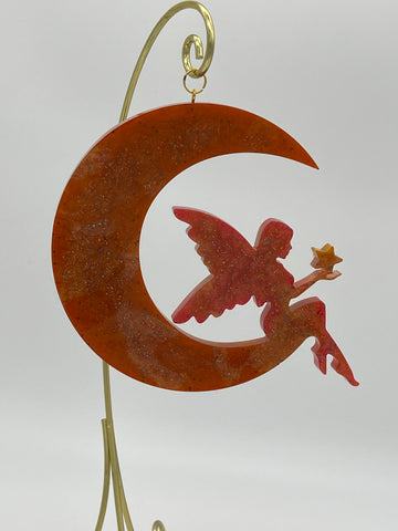 Resin Moon Fairy Suncatcher