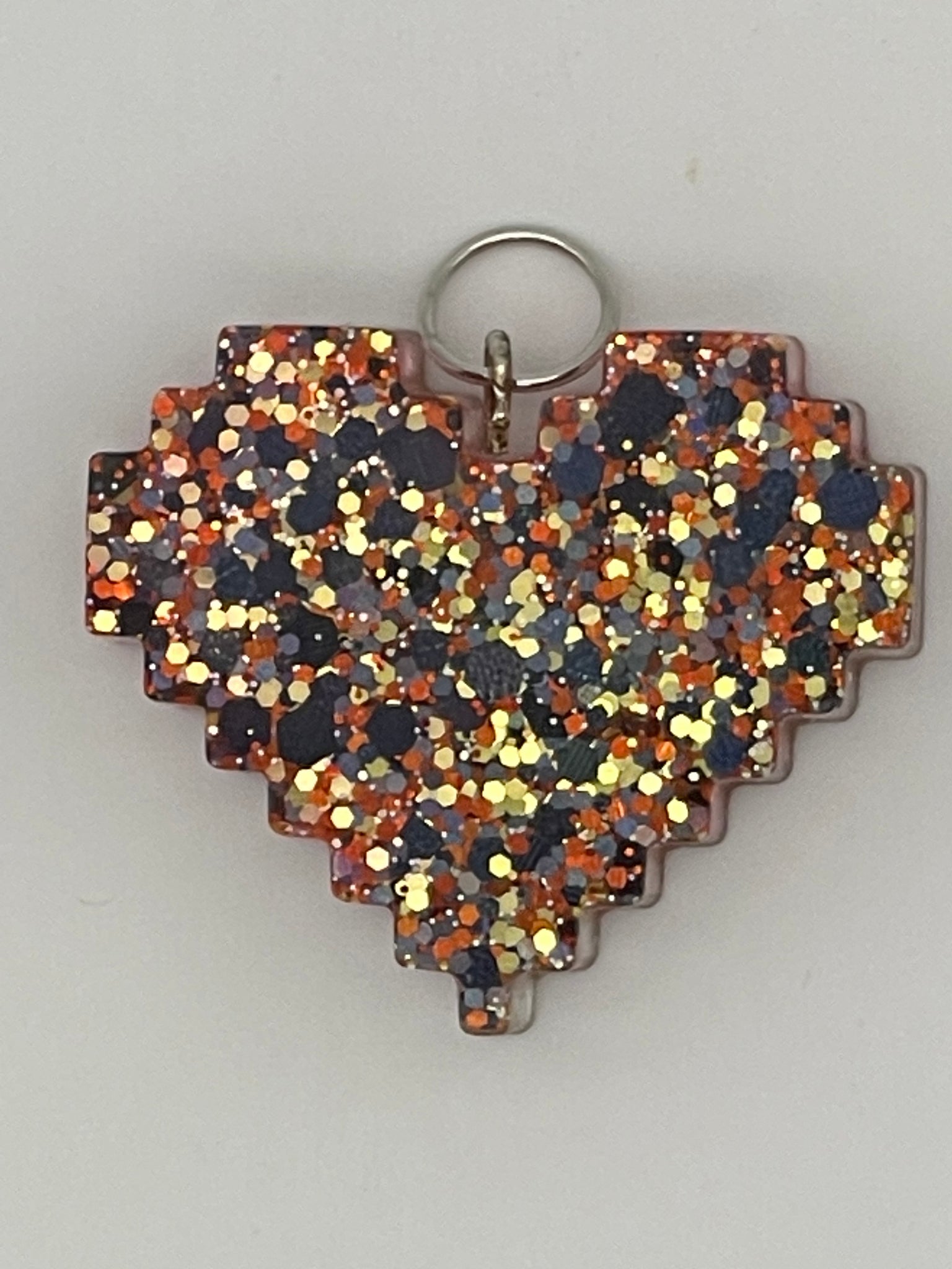 Resin Digital Heart Pendant