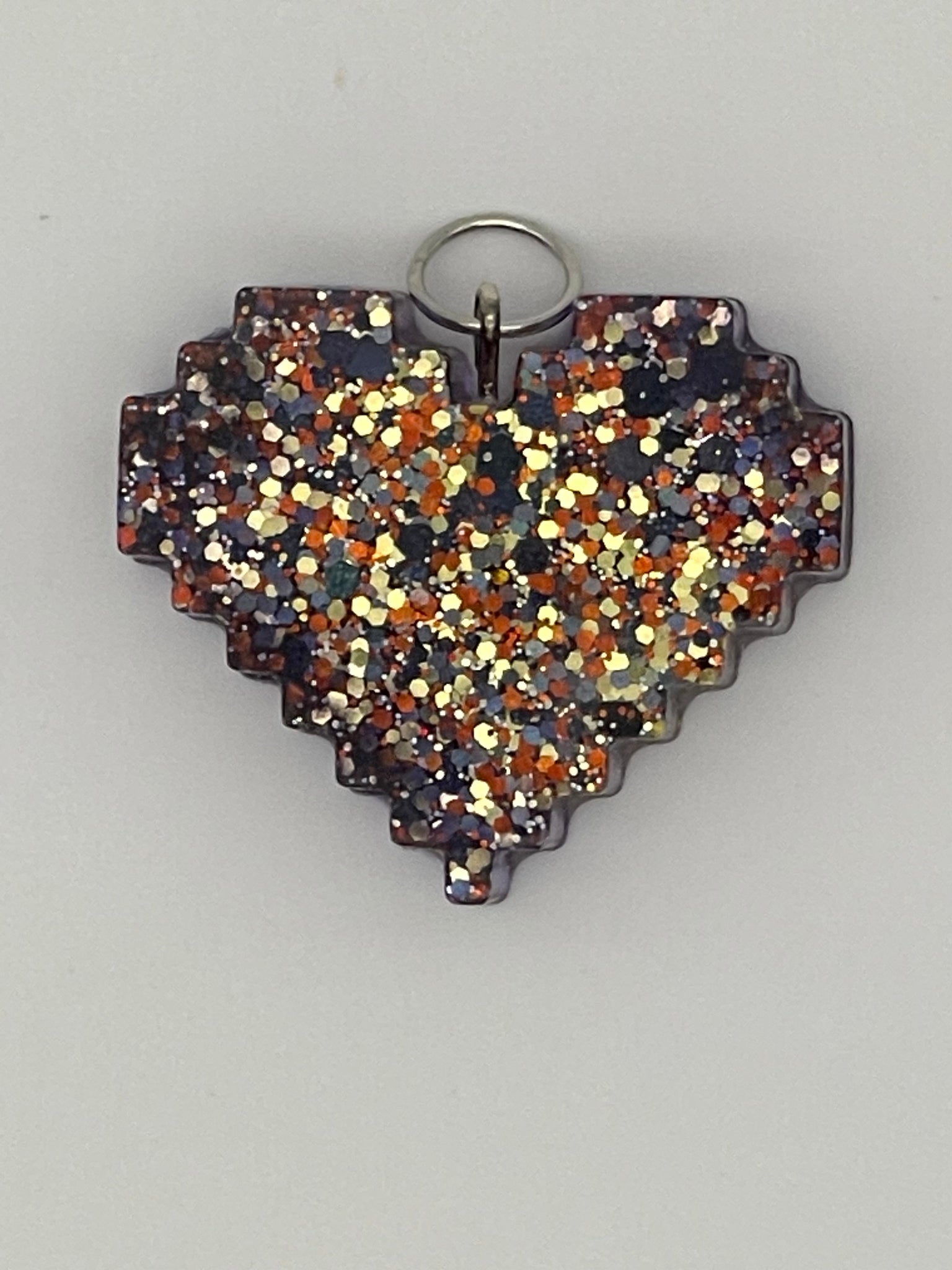 Resin Digital Heart Pendant