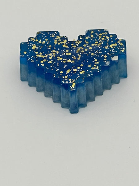 Resin Digital Heart Pendant