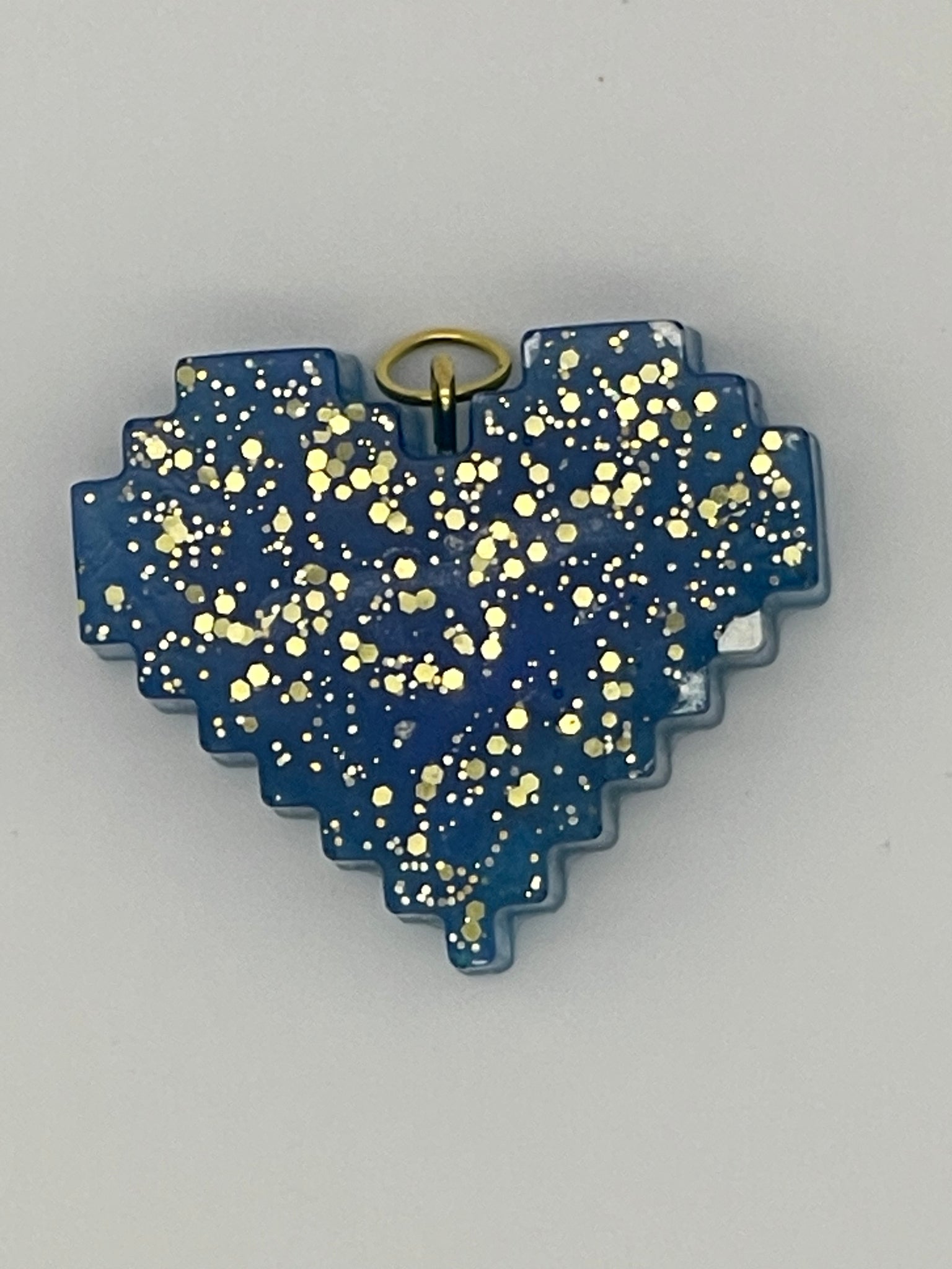 Resin Digital Heart Pendant