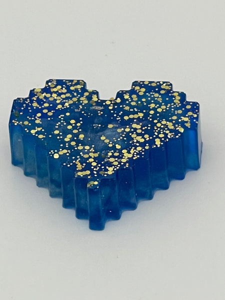 Resin Digital Heart Pendant