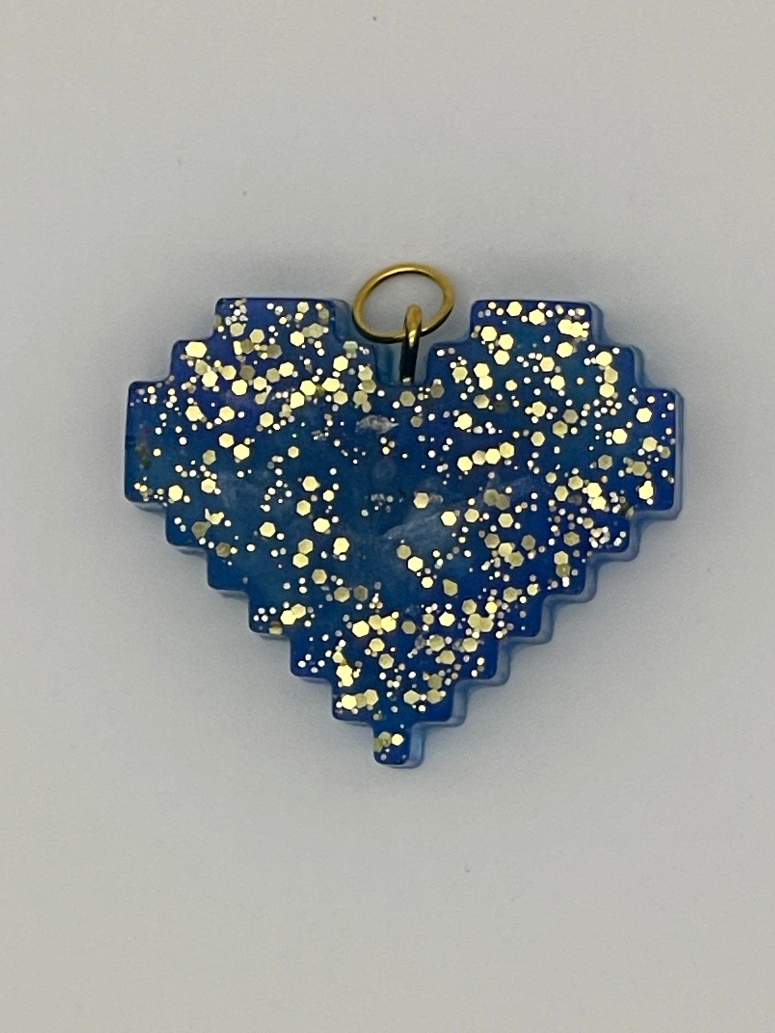 Resin Digital Heart Pendant