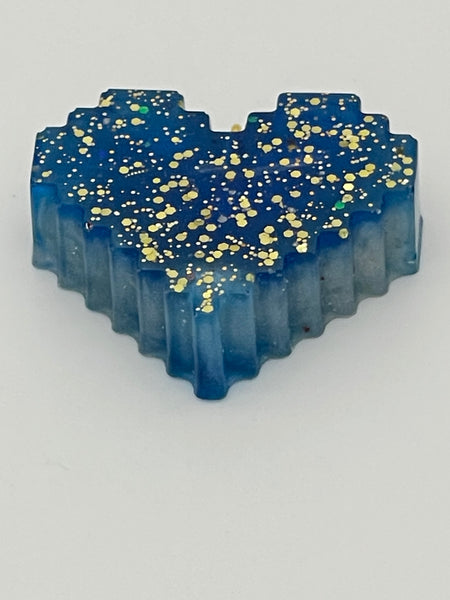 Resin Digital Heart Pendant