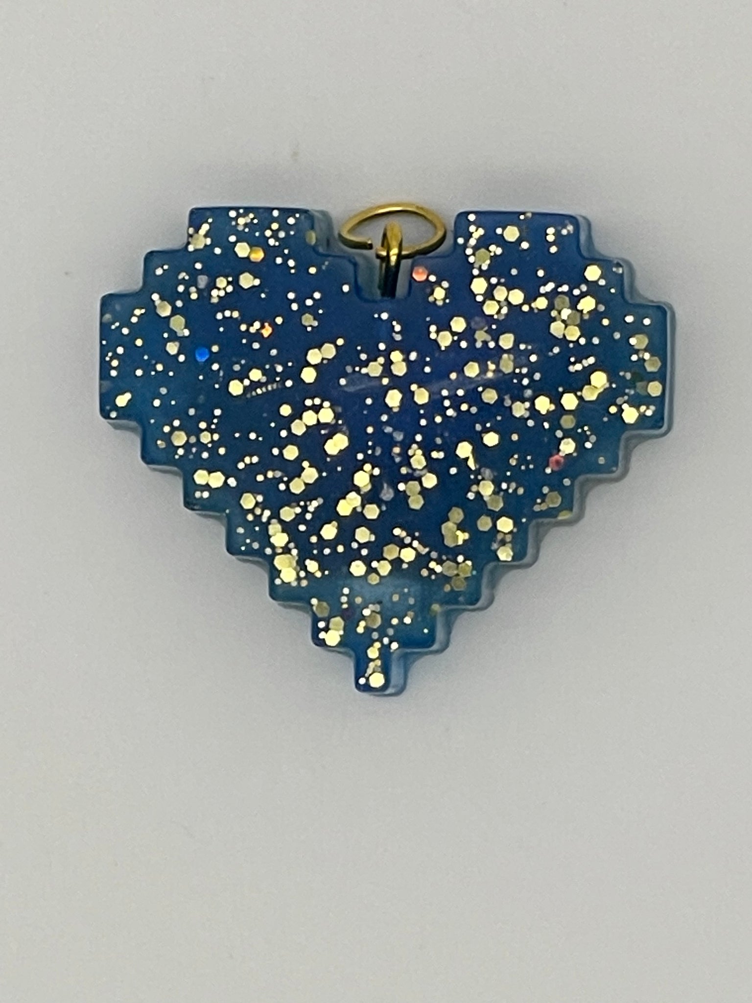 Resin Digital Heart Pendant