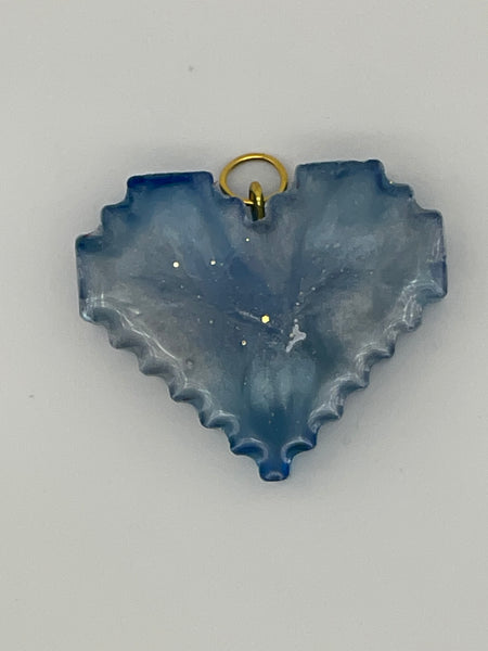 Resin Digital Heart Pendant