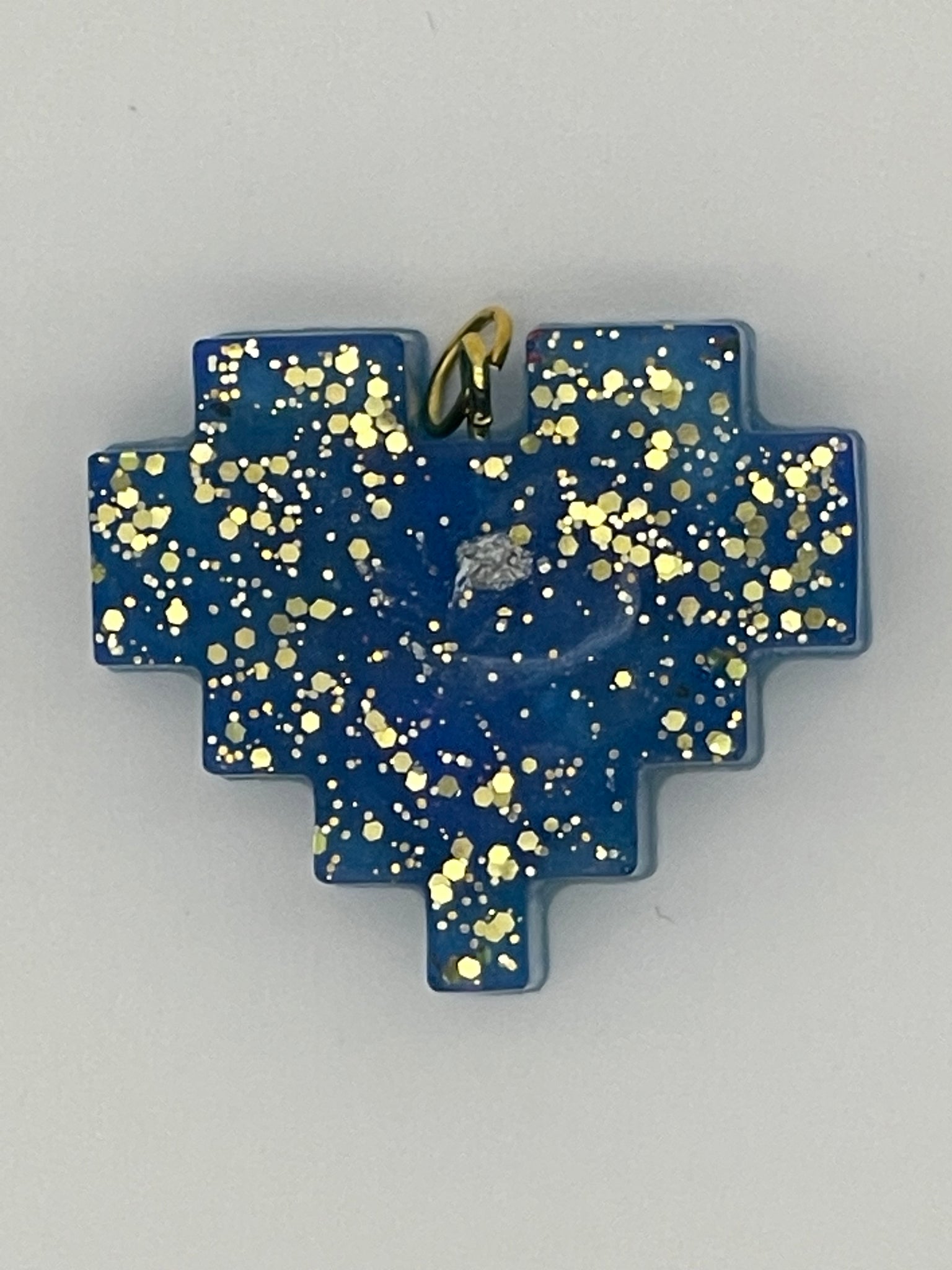 Resin Digital Heart Pendant