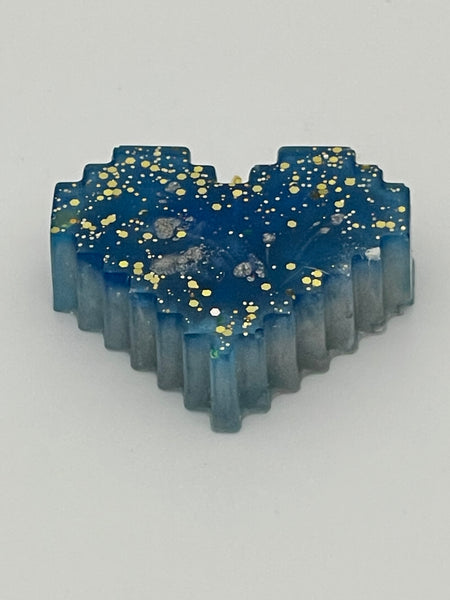 Resin Digital Heart Pendant